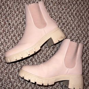 Pink Lug Sole Boots